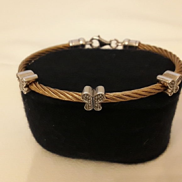 Cable bracelet by Steel in 925 - Picture 1 of 5